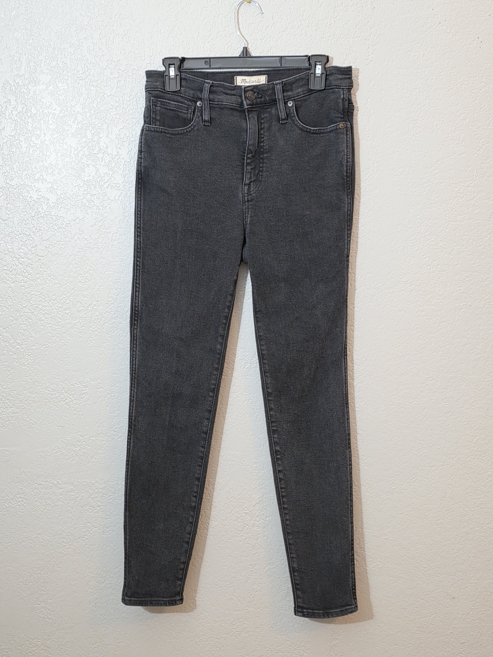 Madewell 10" High Rise Skinny Jeans Womens 29 Black Denim